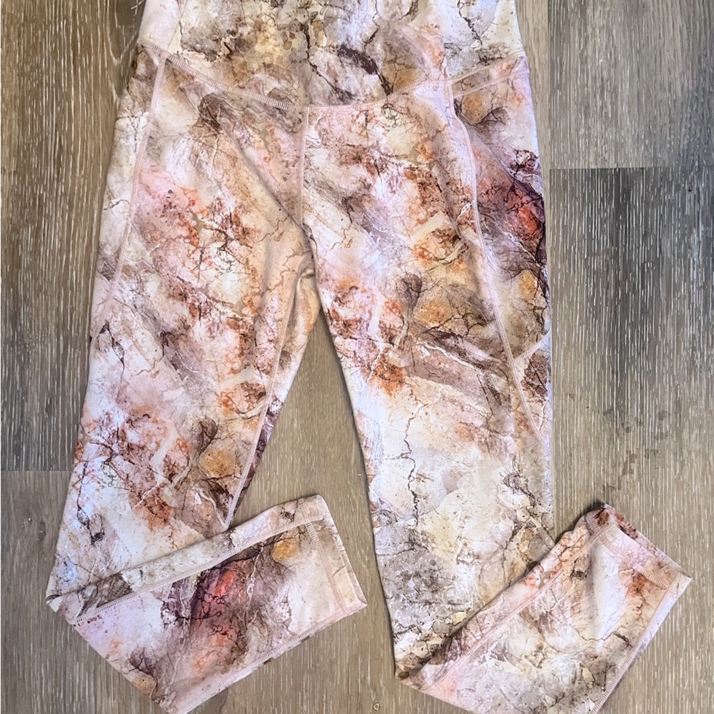 Athleta Cropped Marbled Leggings Size Small